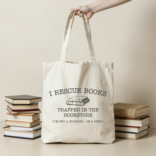 I Rescue Books Tote Bag