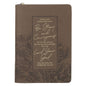 Journal Classic Zip Brown Strong & Courageous Josh. 1:9 2025