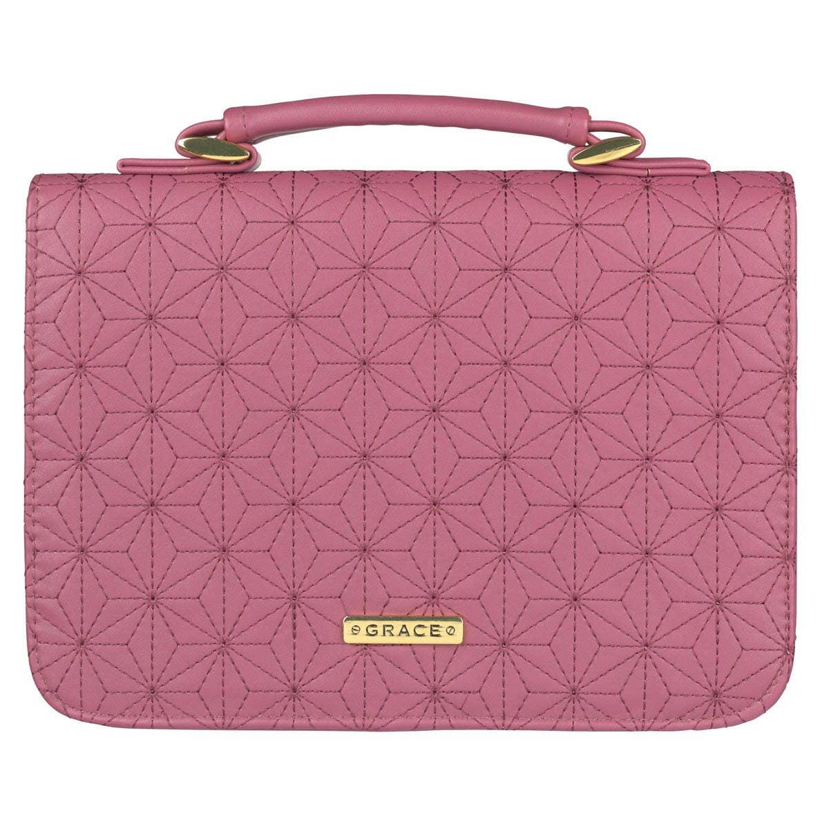 Bible Cover Fashion Pink Grace Badge