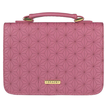 Bible Cover Fashion Pink Grace Badge