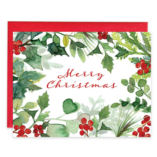 Scripture Christmas Card - Holiday Greens