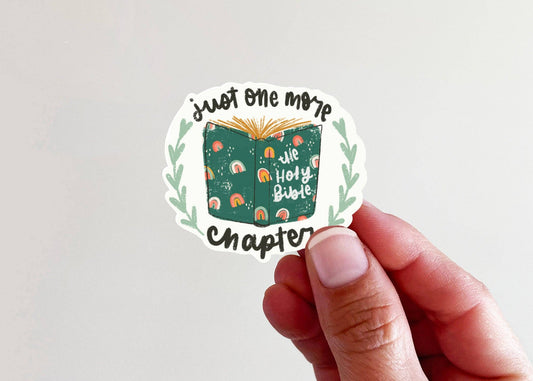One More Chapter Bible Vinyl Sticker