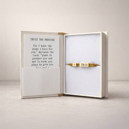 Sentiment Bracelet – 29:11 | Trust the Process, Mustard Cord