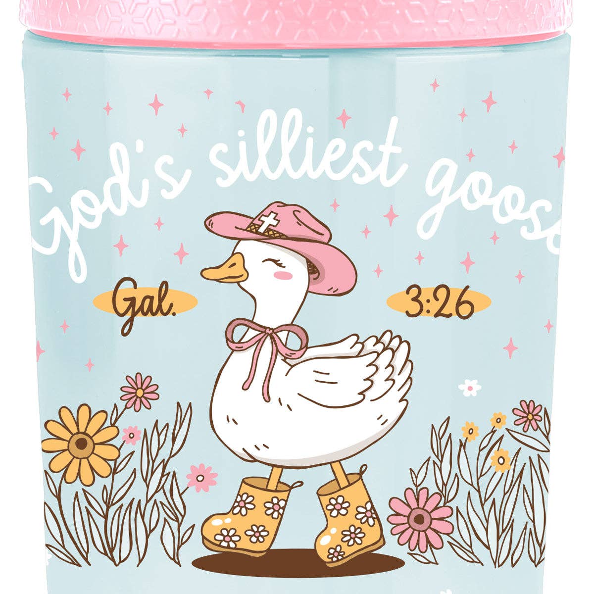 Kerusso 15 oz Silicone Straw Cup Goose & Lamb (2 Pack)