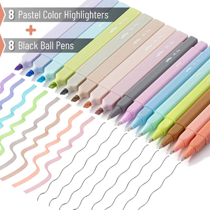 Bible Highlighters & Pens No Bleed 16 Pack Pastel