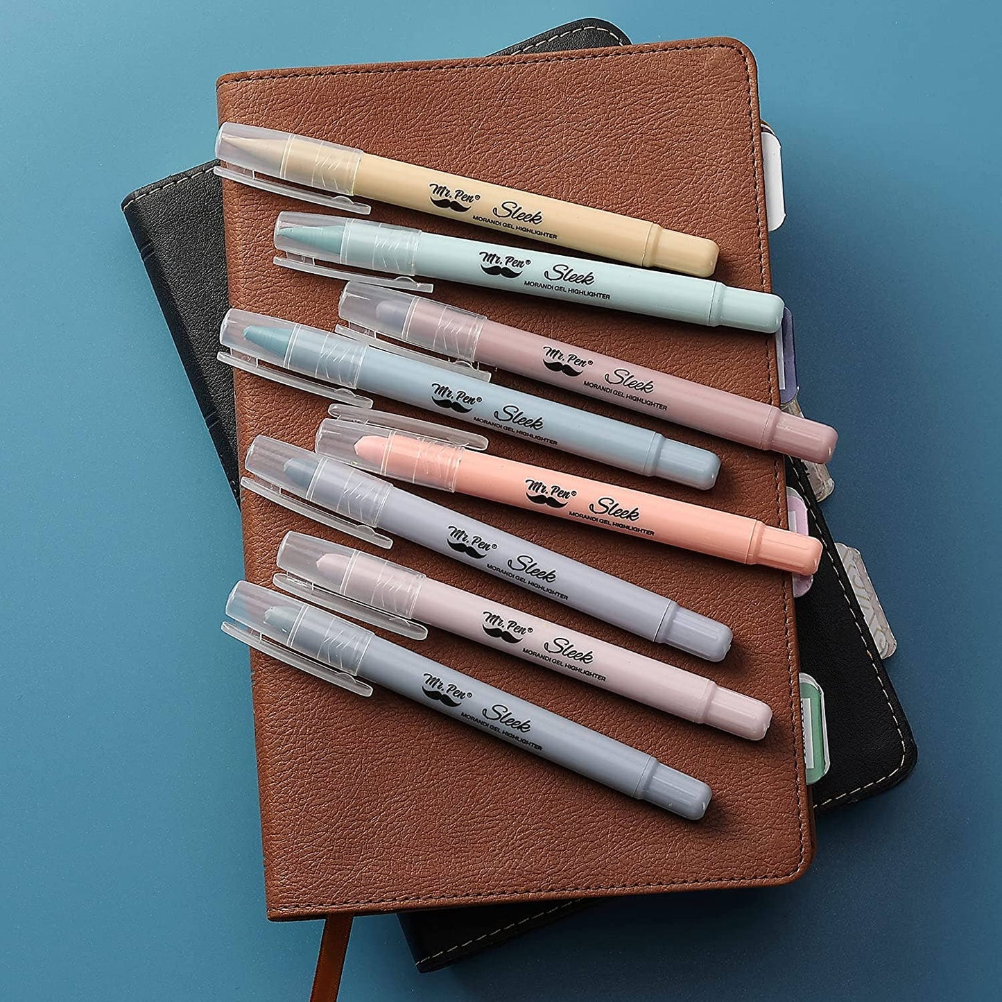 Gel Highlighters, 8 Pack, No-Bleed, Twist-Up Design