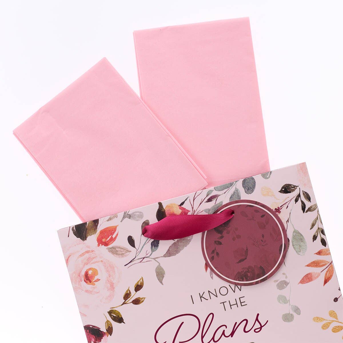 Gift Bag MD Pink I Know the Plans Jer. 29:11