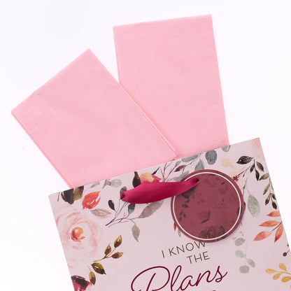 Gift Bag MD Pink I Know the Plans Jer. 29:11