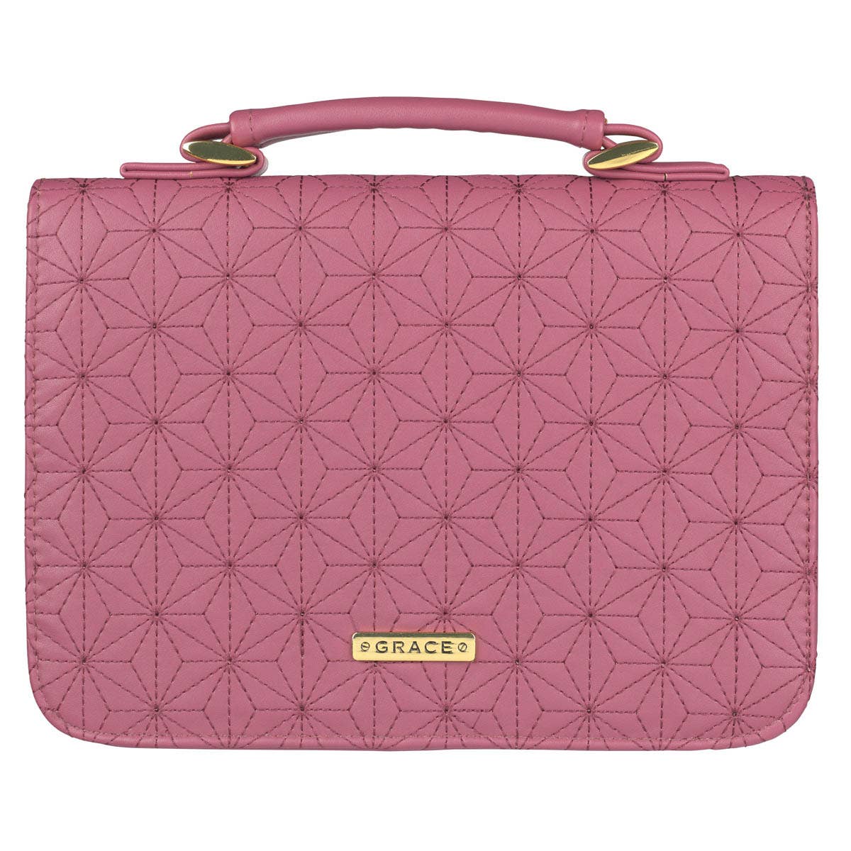 Bible Cover Fashion Pink Grace Badge