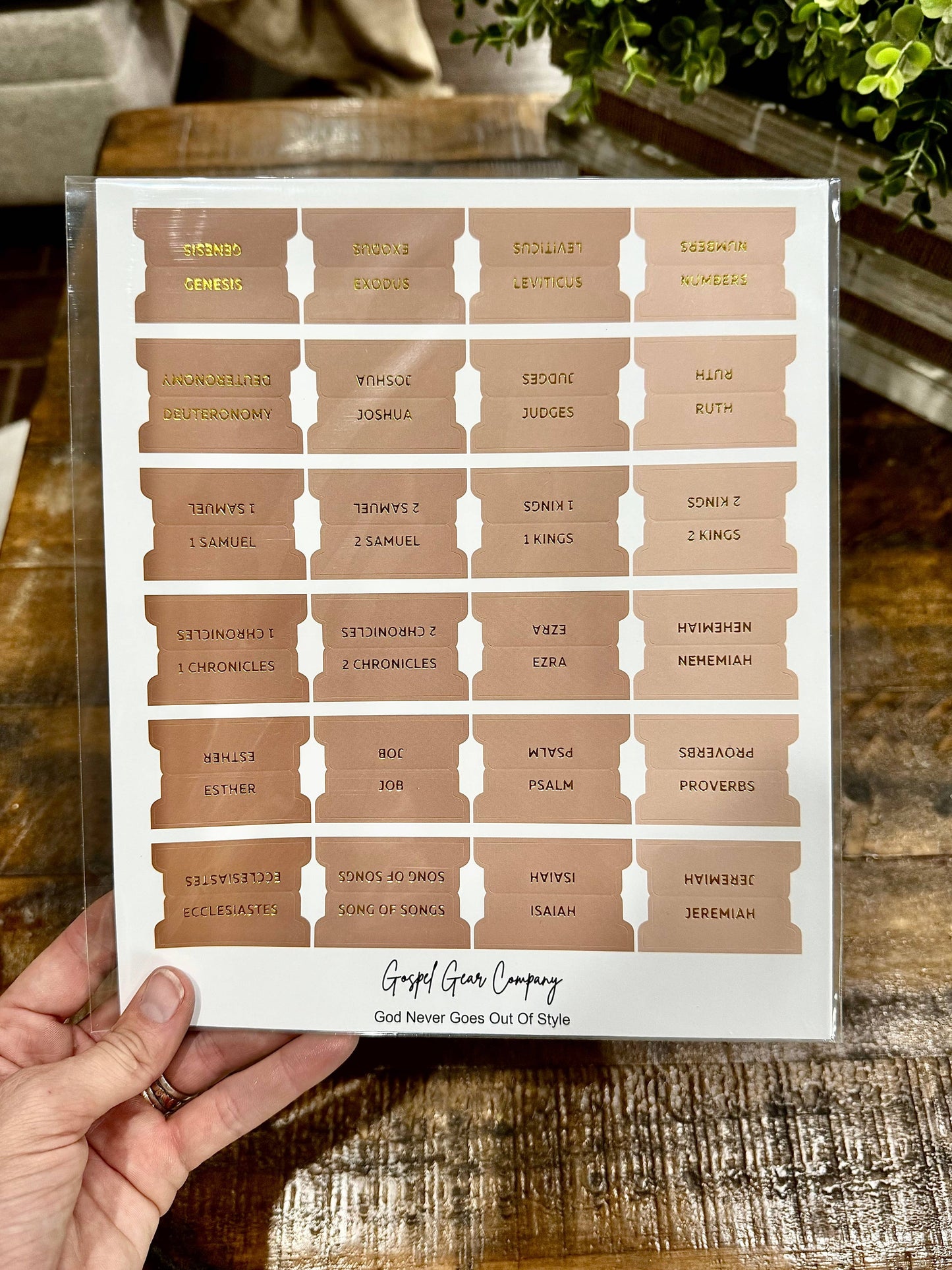 Gold Foil Sand Dune Matte Bible Tabs