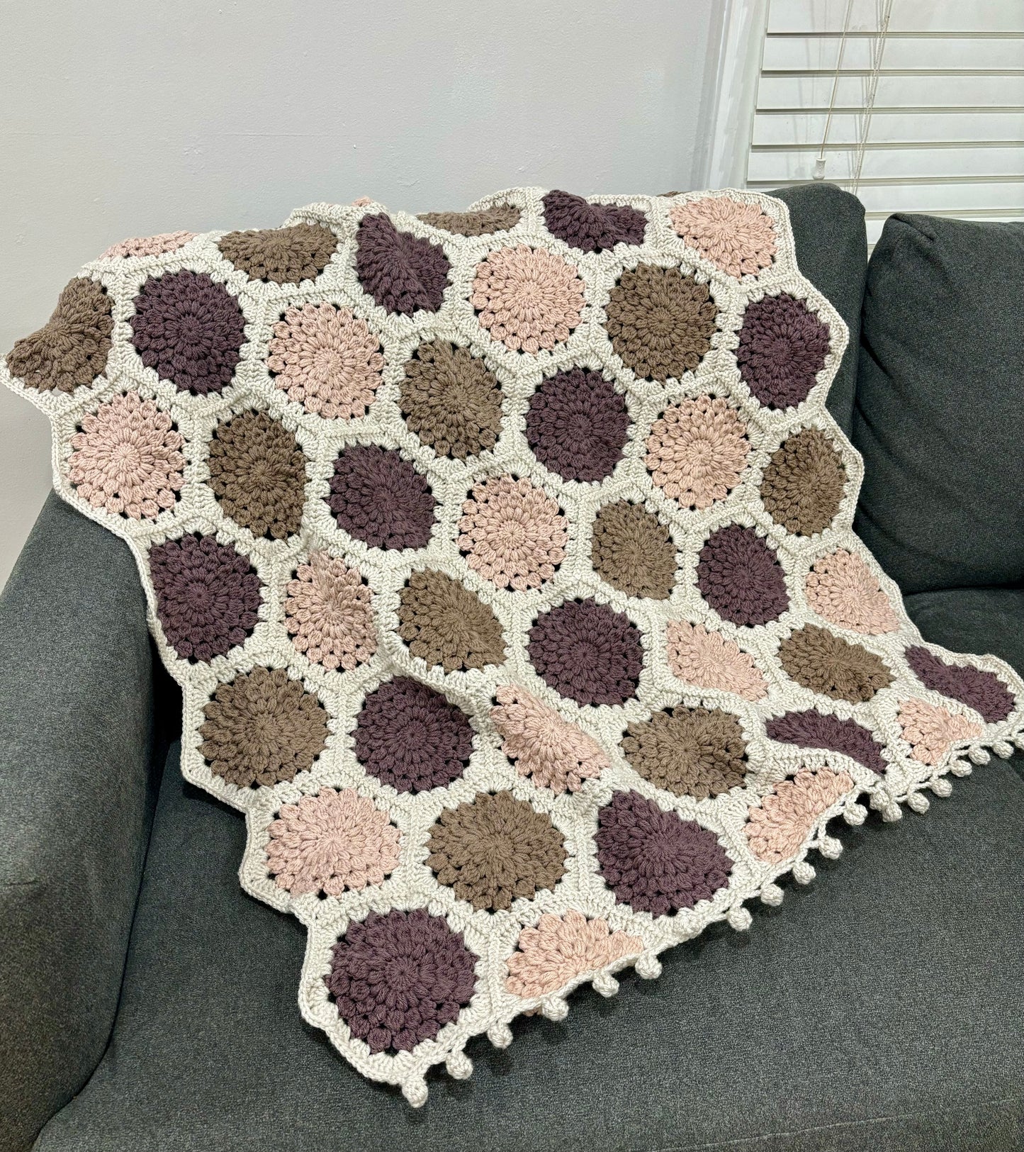 Hexie Baby Blanket - Pink