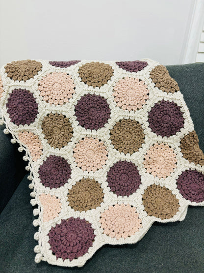 Hexie Baby Blanket - Pink