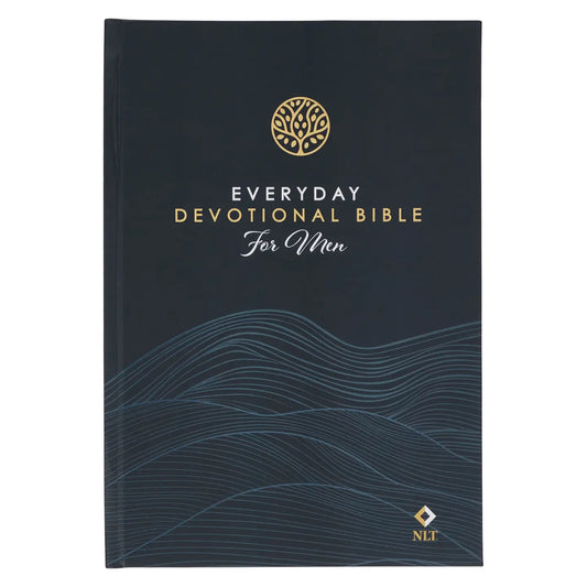 Devotional Bible Nlt For Men Hardcover, Navy