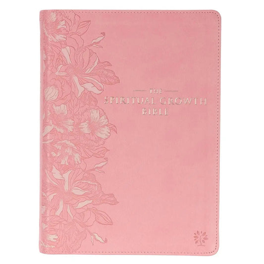 Nlt, the Spiritual Growth Bible Faux Leather, Pink