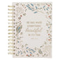 Journal Wirebound Ivory Floral Everything Beautiful Ecc 3:11