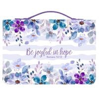 BE JOYFUL IN HOPE BIBLE COVER VIOLET XL