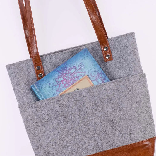 Silver Heart Bible Tote Bag