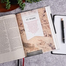 KJV Study Bible, Charcoal Cloth Over Board