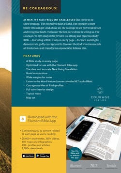 NLT Courage For Life Study Bible for Men, Filament Enabled, Hardcover