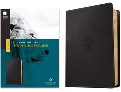 NLT Courage For Life Study Bible for Men, Filament Enabled- Black