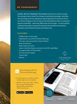 NLT Courage For Life Study Bible for Men, Filament Enabled- Black