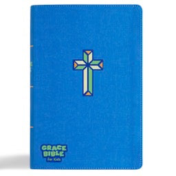 CSB Grace Bible for Kids, Blue LeatherTouch (Dyslexia Friendly)