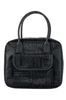 Name of Jesus Bible Handbag Cover Black XXL