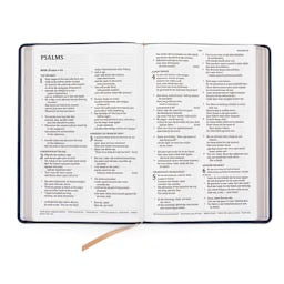 CSB Large Print Thinline Bible, Navy LeatherTouch