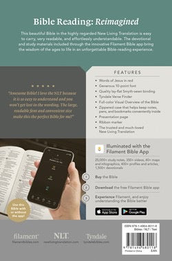 NLT Compact Giant Print Zipper Bible, Filament Enabled (Magnolia)