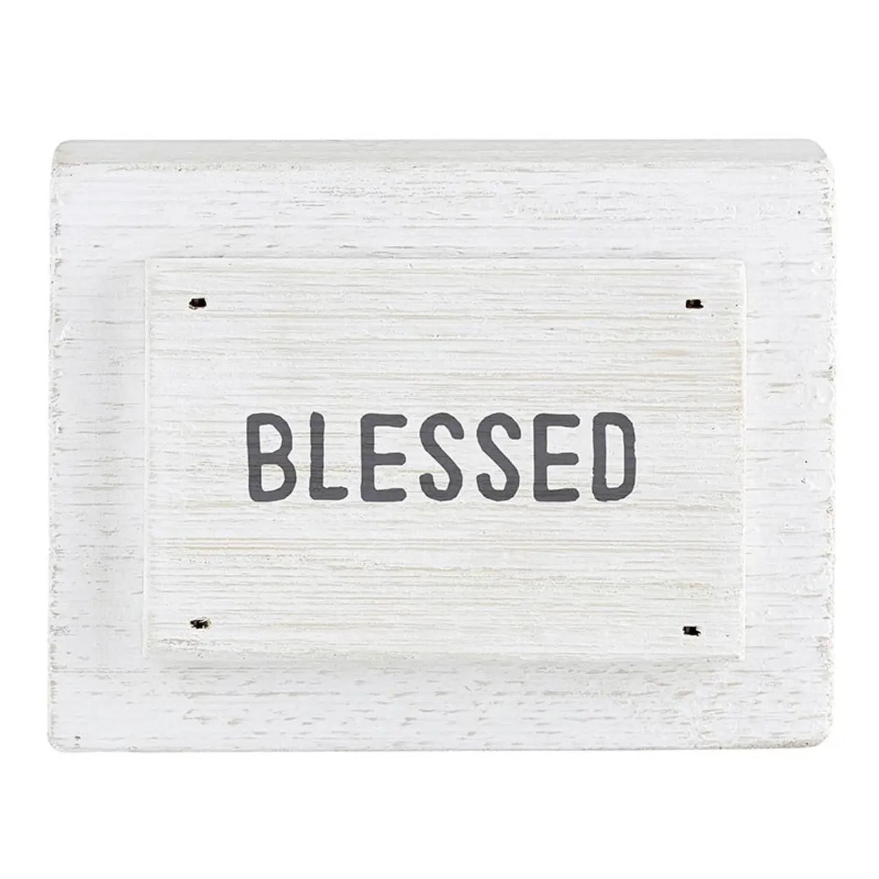 Face To Face Wood Block - Blessed
