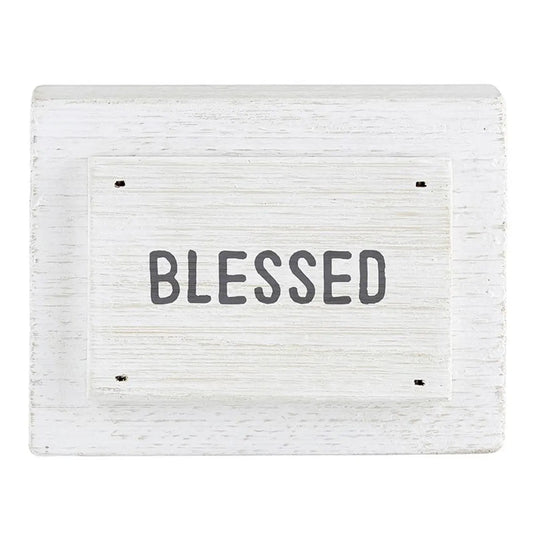 Face To Face Wood Block - Blessed