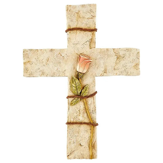 Rose Cross - Painted