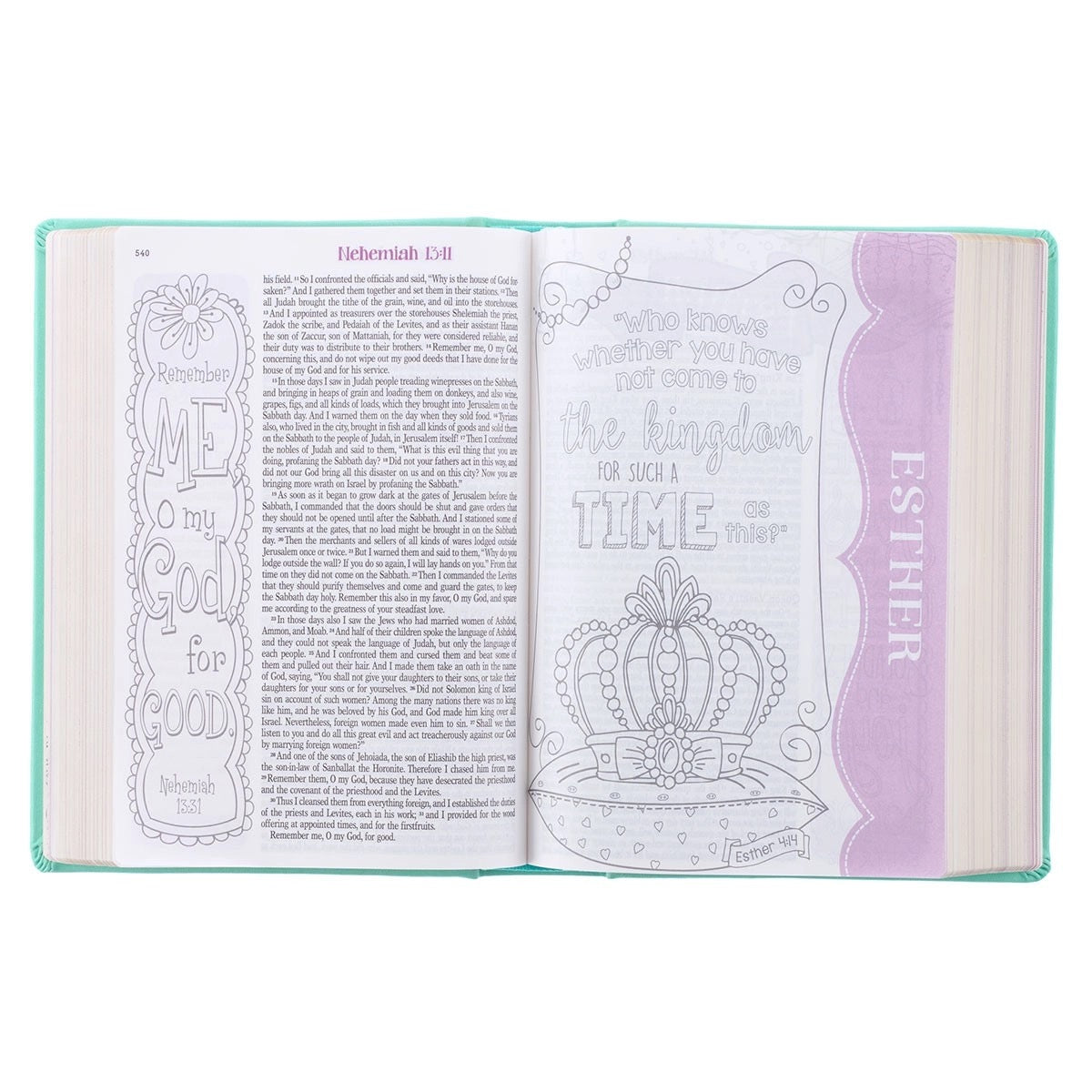 Teal Butterfly Hardcover My Creative Bible for Girls - an ESV Journaling Bible