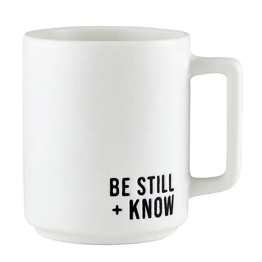 Matte Café Mug - Be Still + Know