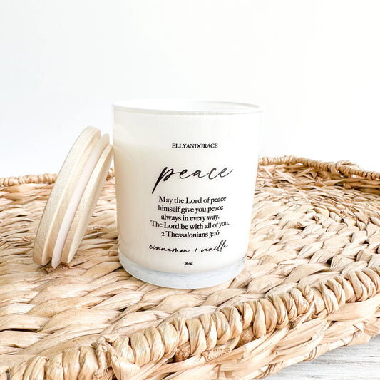 PEACE Glass Soy Candle