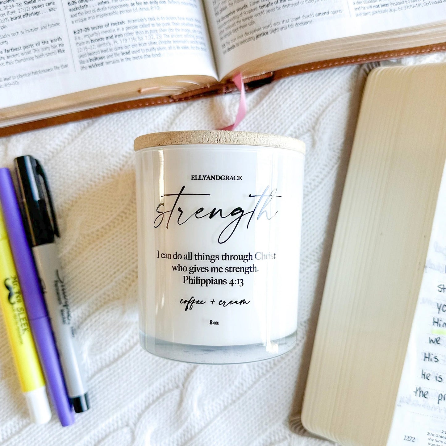 STRENGTH Glass Soy Candle