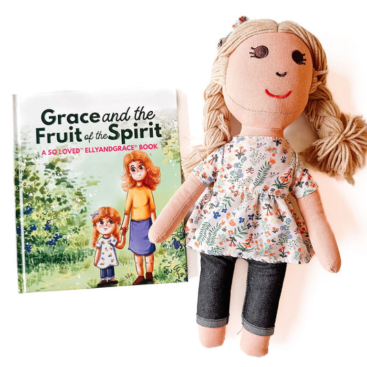 "Grace & the Fruit of the Spirit" Book + Linen Doll Set