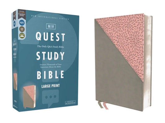 NIV, Quest Study Bible, Comfort Print: The Only Q and A Study Bible- Pink