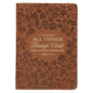 Journal Classic Zip Brown Floral All Things Phil. 4:13