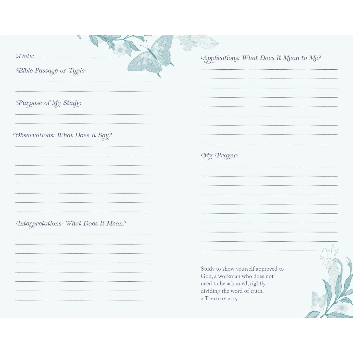 My Bible Study Tracker [Lilac Butterflies]