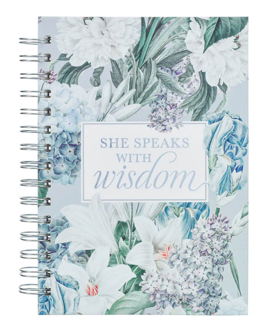 She Speaks with Wisdom Wirebound Journal - Proverbs 31:26