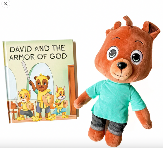 "David And The Armor Of God" Book + Animal Set