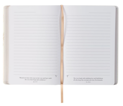 Everything Beautiful White Faux Leather Classic Journal - Ecclesiastes 3:11