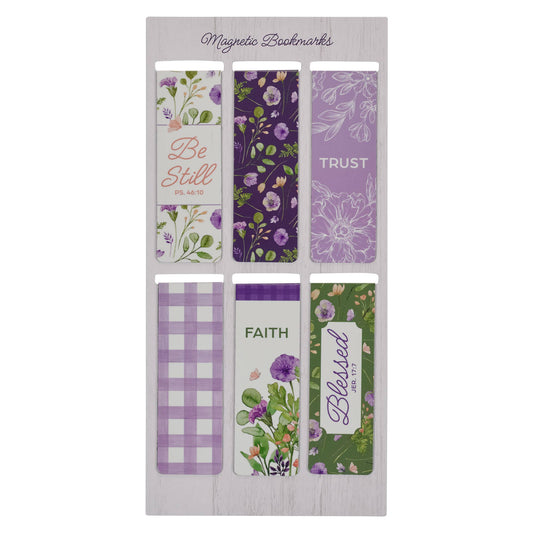 Magnetic Bookmark Set Purple Meadow Jer. 17:7
