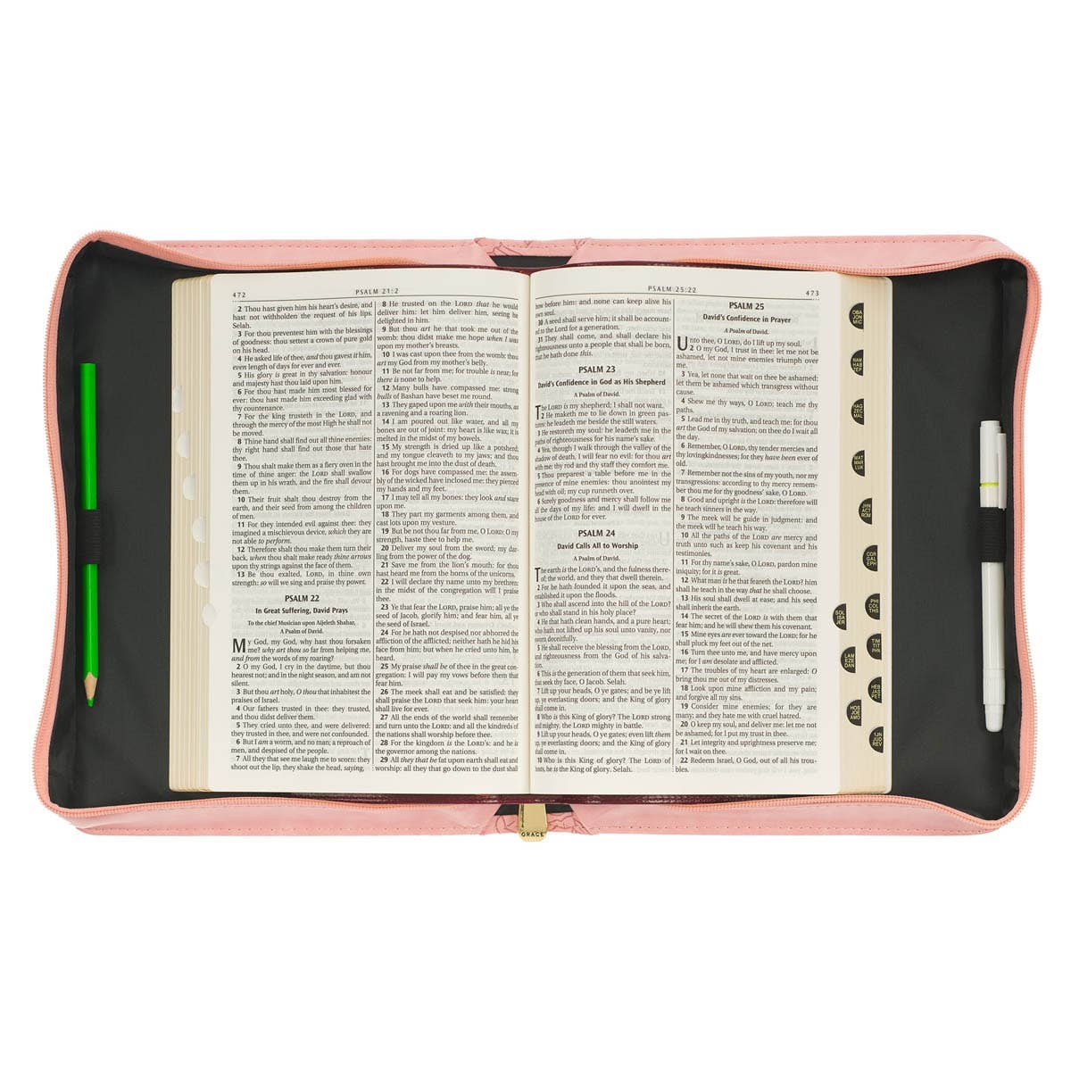 Strength & Dignity Rose Medium Size Bible Cover Prov. 31:25