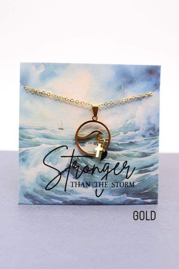 Stronger Than the Storm Wave Necklace