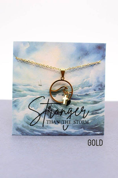 Stronger Than the Storm Wave Necklace