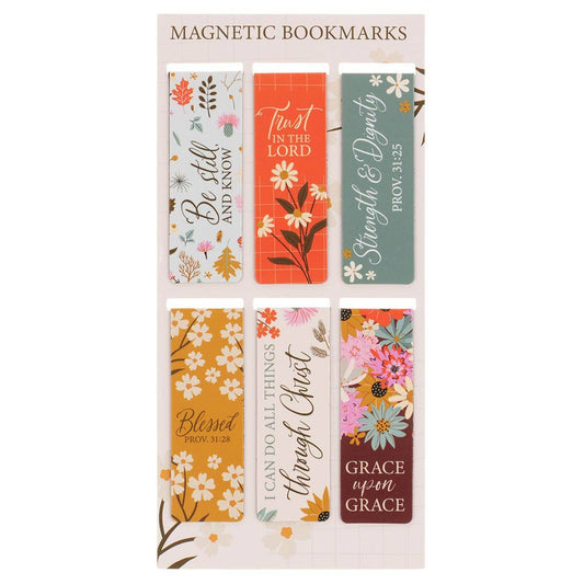 Magnetic Bookmark Set Multi Floral