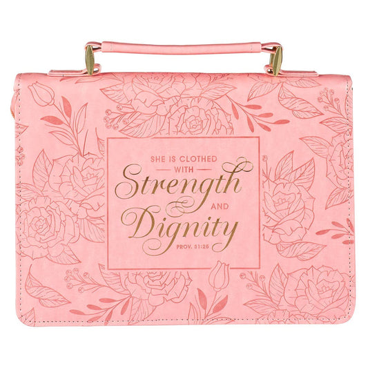 Strength & Dignity Rose Medium Size Bible Cover Prov. 31:25