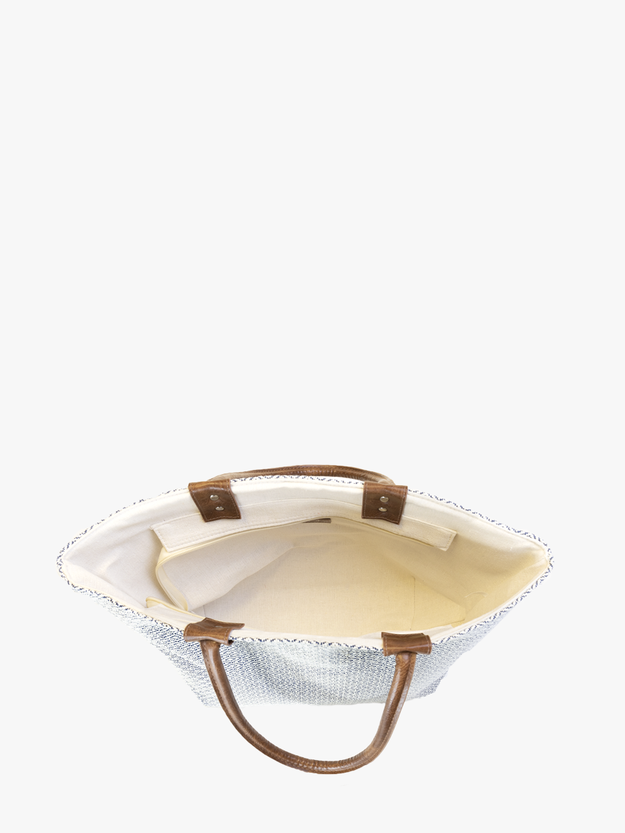 Angelica Small Aztec Straw Tote Bag